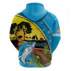 Sharks Rugby ANZAC Day Zip Hoodie Sharkies Rosemary Starry Night