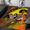 Tigers Rugby ANZAC Day Area Rug Wests Mascot Rosemary Starry Night