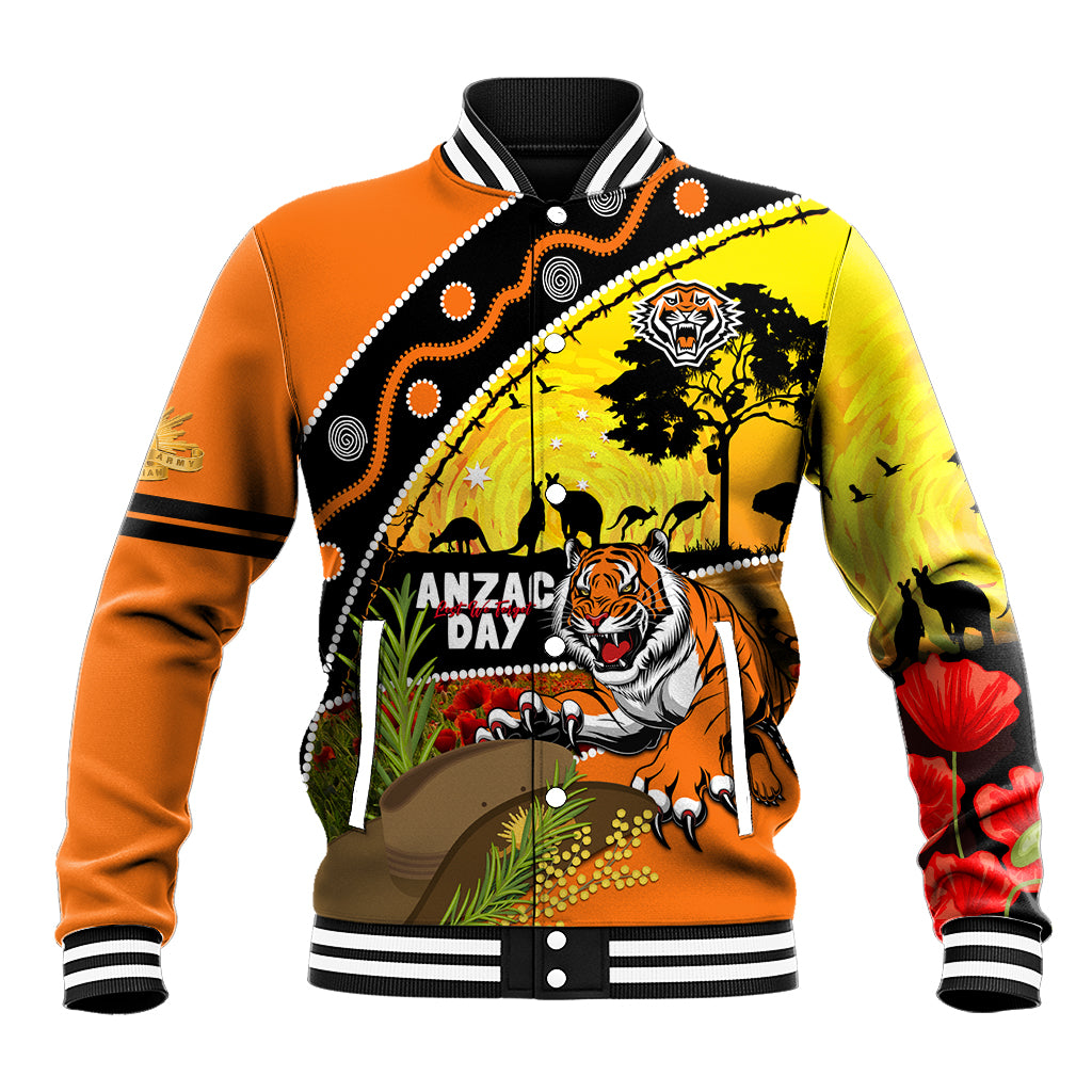 Tigers Rugby ANZAC Day Baseball Jacket Wests Mascot Rosemary Starry Night