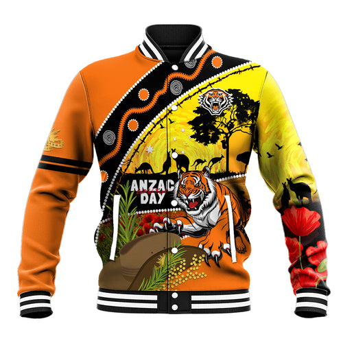 Tigers Rugby ANZAC Day Baseball Jacket Wests Mascot Rosemary Starry Night