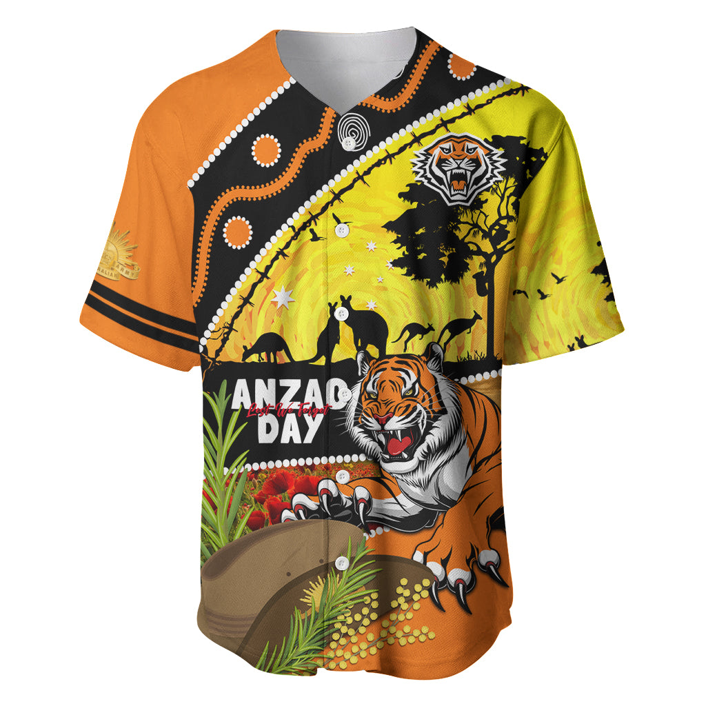 Tigers Rugby ANZAC Day Baseball Jersey Wests Mascot Rosemary Starry Night