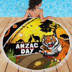 Tigers Rugby ANZAC Day Beach Blanket Wests Mascot Rosemary Starry Night