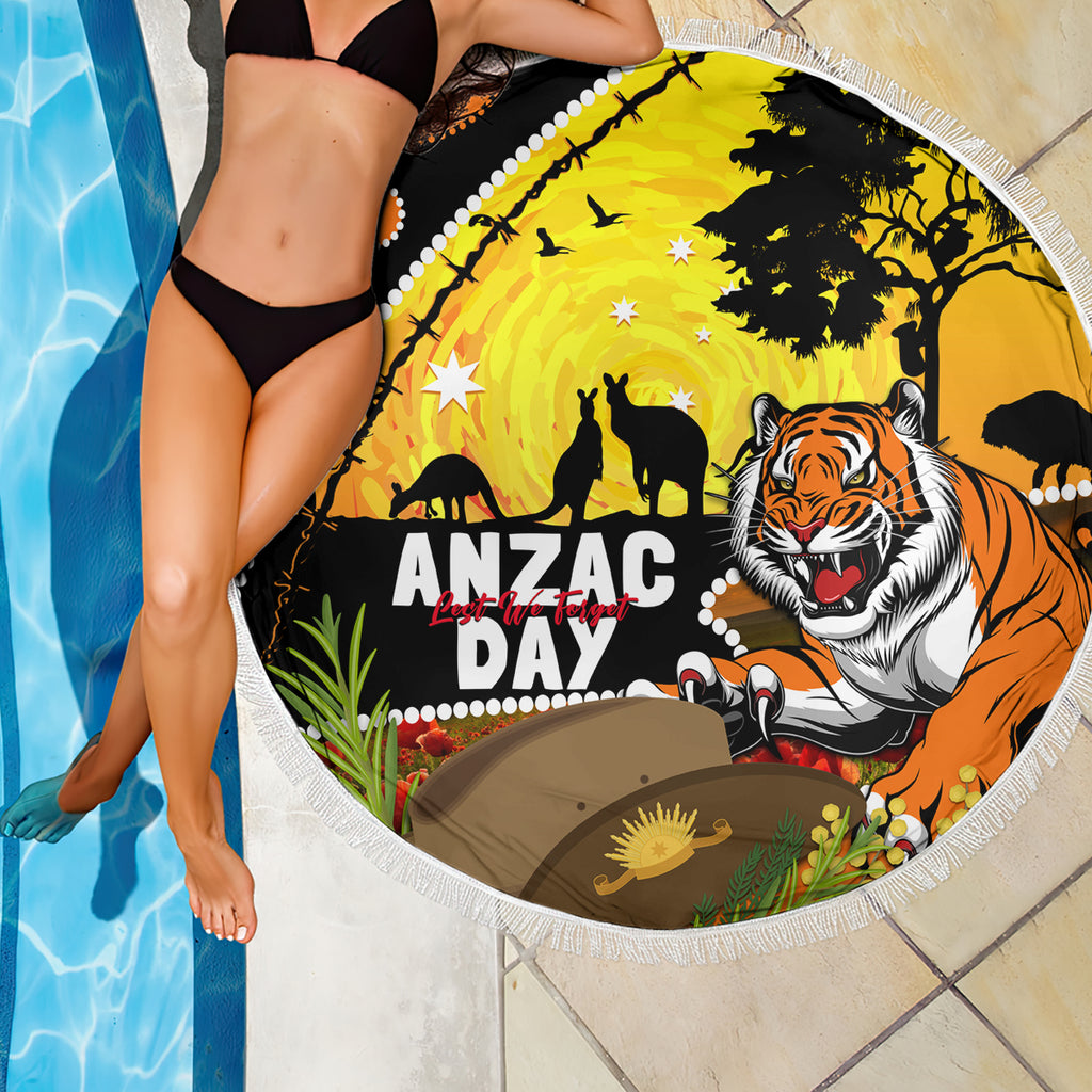 Tigers Rugby ANZAC Day Beach Blanket Wests Mascot Rosemary Starry Night