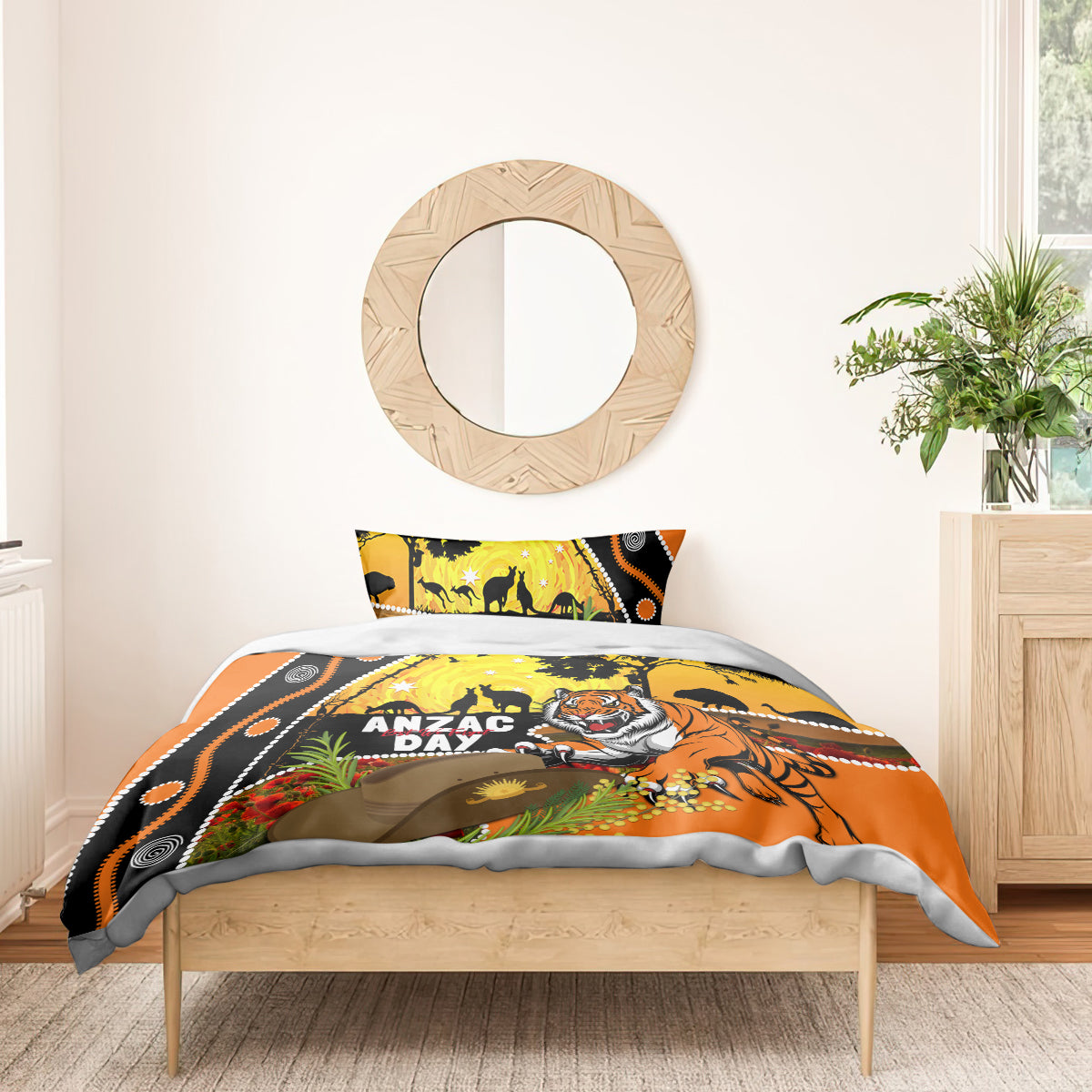 Tigers Rugby ANZAC Day Bedding Set Wests Mascot Rosemary Starry Night