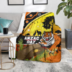 Tigers Rugby ANZAC Day Blanket Wests Mascot Rosemary Starry Night