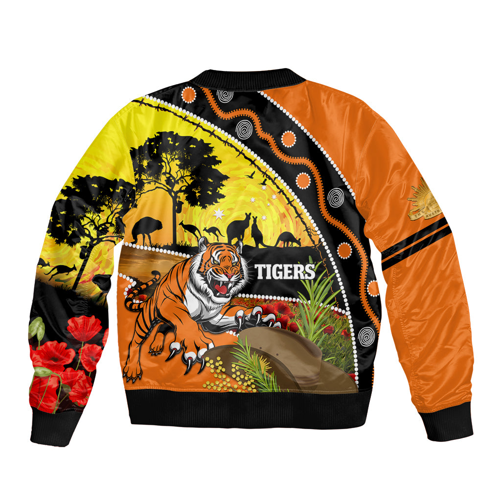 Tigers Rugby ANZAC Day Bomber Jacket Wests Mascot Rosemary Starry Night