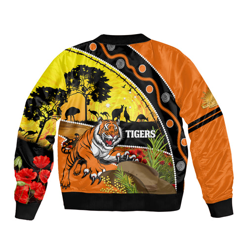 Tigers Rugby ANZAC Day Bomber Jacket Wests Mascot Rosemary Starry Night