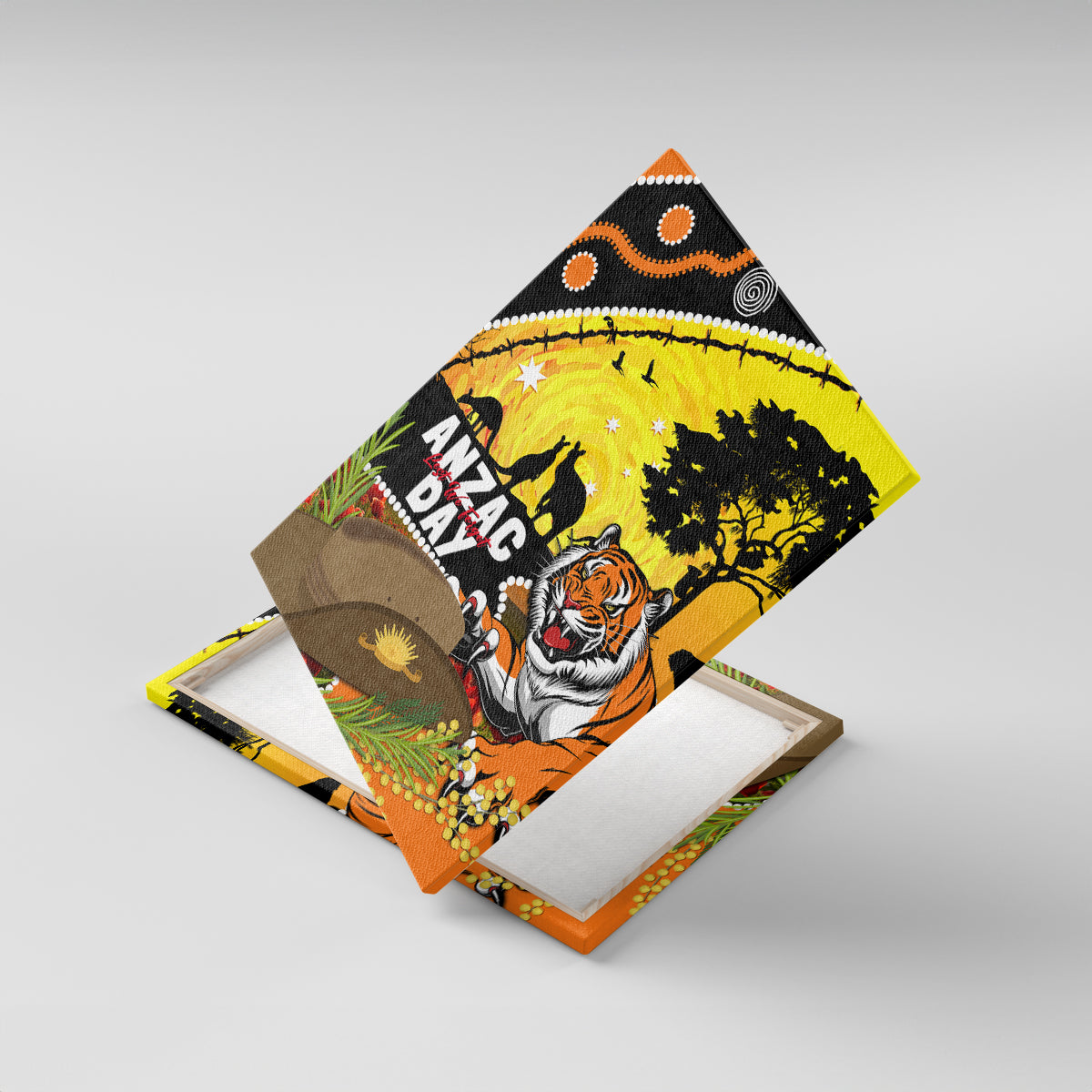 Tigers Rugby ANZAC Day Canvas Wall Art Wests Mascot Rosemary Starry Night