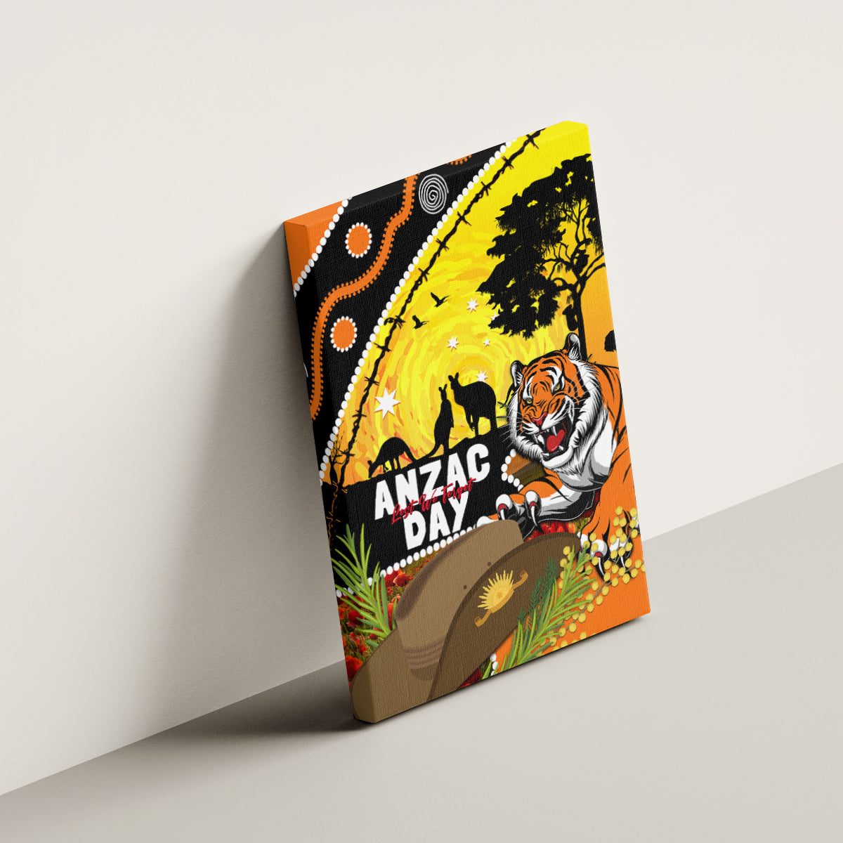 Tigers Rugby ANZAC Day Canvas Wall Art Wests Mascot Rosemary Starry Night