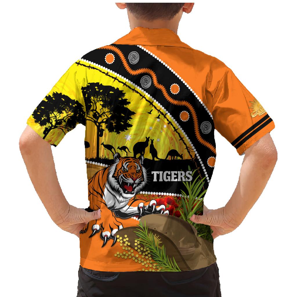 Tigers Rugby ANZAC Day Family Matching Mermaid Dress and Hawaiian Shirt Wests Mascot Rosemary Starry Night