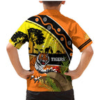 Tigers Rugby ANZAC Day Family Matching Mermaid Dress and Hawaiian Shirt Wests Mascot Rosemary Starry Night