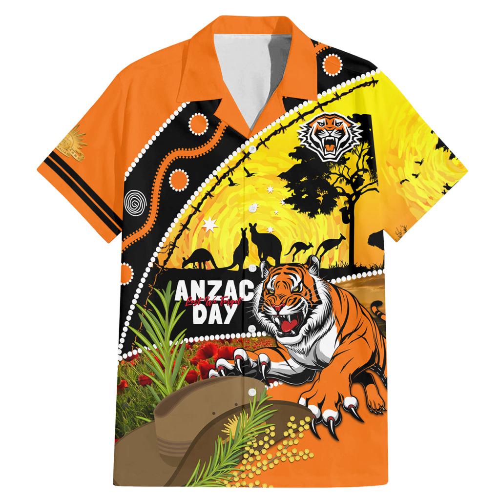 Tigers Rugby ANZAC Day Family Matching Mermaid Dress and Hawaiian Shirt Wests Mascot Rosemary Starry Night