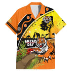 Tigers Rugby ANZAC Day Family Matching Mermaid Dress and Hawaiian Shirt Wests Mascot Rosemary Starry Night