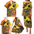 Tigers Rugby ANZAC Day Family Matching Puletasi and Hawaiian Shirt Wests Mascot Rosemary Starry Night