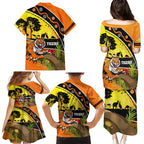 Tigers Rugby ANZAC Day Family Matching Puletasi and Hawaiian Shirt Wests Mascot Rosemary Starry Night