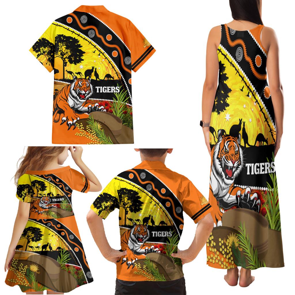 Tigers Rugby ANZAC Day Family Matching Tank Maxi Dress and Hawaiian Shirt Wests Mascot Rosemary Starry Night