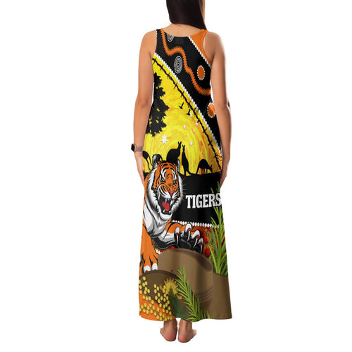 Tigers Rugby ANZAC Day Family Matching Tank Maxi Dress and Hawaiian Shirt Wests Mascot Rosemary Starry Night