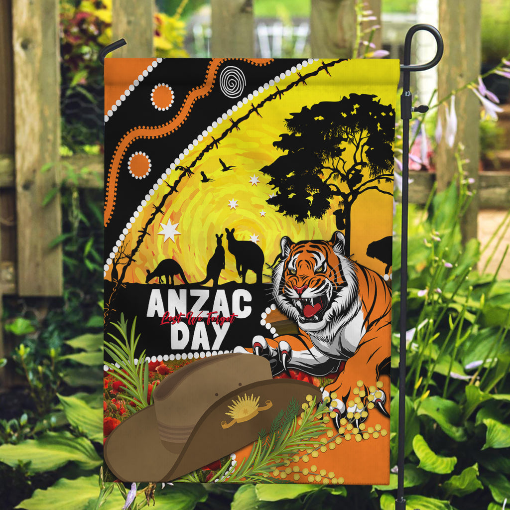 Tigers Rugby ANZAC Day Garden Flag Wests Mascot Rosemary Starry Night