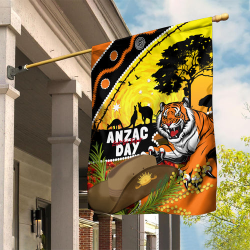 Tigers Rugby ANZAC Day Garden Flag Wests Mascot Rosemary Starry Night