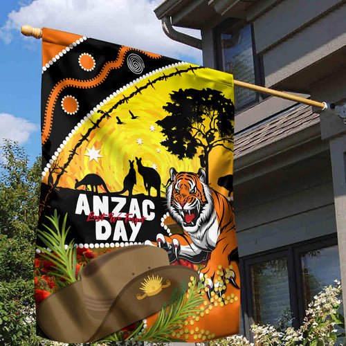 Tigers Rugby ANZAC Day Garden Flag Wests Mascot Rosemary Starry Night