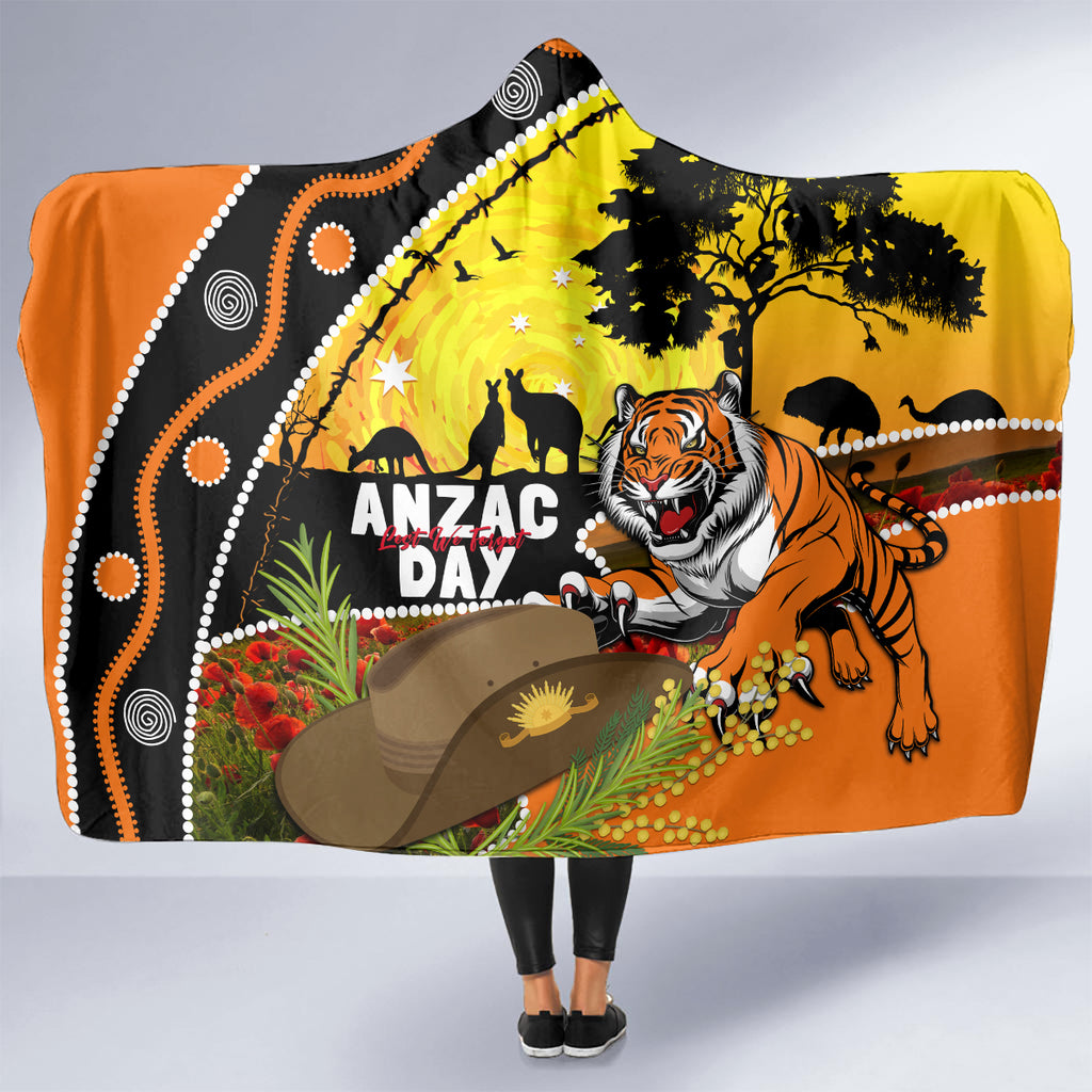 Tigers Rugby ANZAC Day Hooded Blanket Wests Mascot Rosemary Starry Night