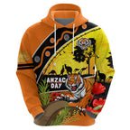 Tigers Rugby ANZAC Day Hoodie Wests Mascot Rosemary Starry Night