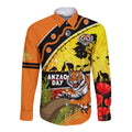 Tigers Rugby ANZAC Day Long Sleeve Button Shirt Wests Mascot Rosemary Starry Night