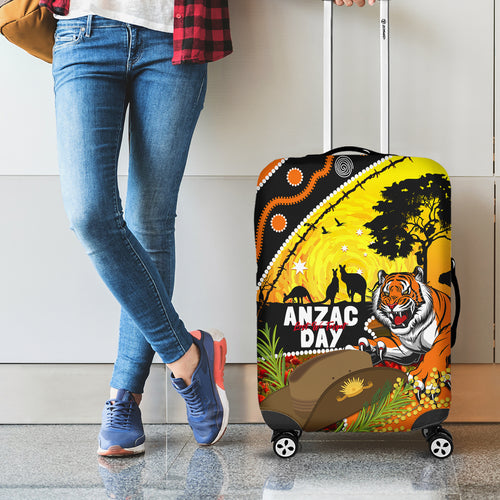 Tigers Rugby ANZAC Day Luggage Cover Wests Mascot Rosemary Starry Night