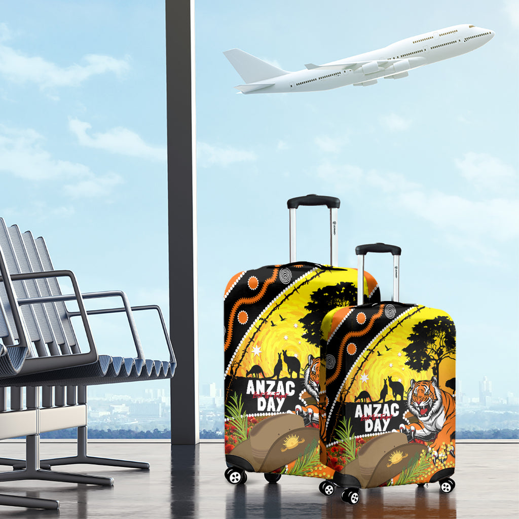 Tigers Rugby ANZAC Day Luggage Cover Wests Mascot Rosemary Starry Night