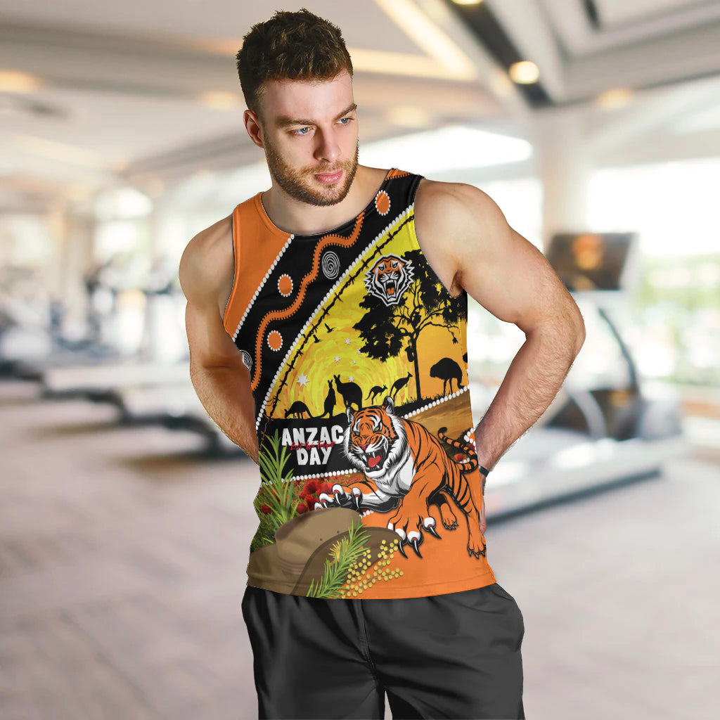 Tigers Rugby ANZAC Day Men Tank Top Wests Mascot Rosemary Starry Night