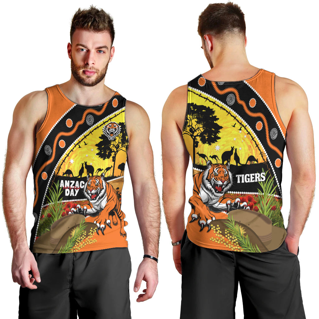 Tigers Rugby ANZAC Day Men Tank Top Wests Mascot Rosemary Starry Night