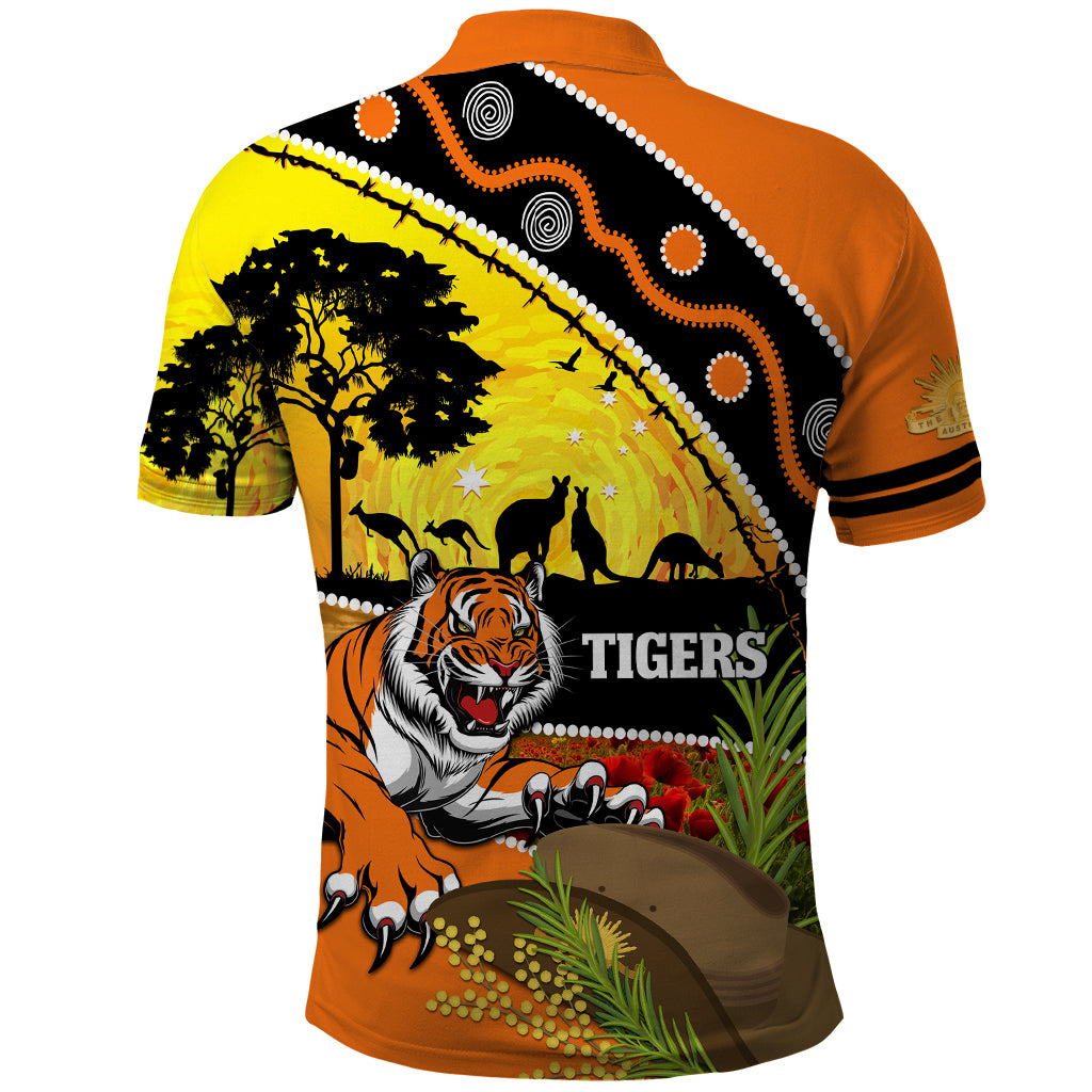 Tigers Rugby ANZAC Day Polo Shirt Wests Mascot Rosemary Starry Night