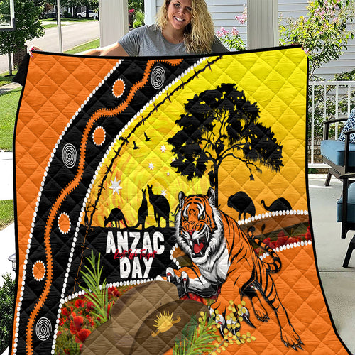 Tigers Rugby ANZAC Day Quilt Wests Mascot Rosemary Starry Night