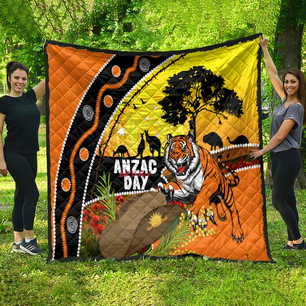 Tigers Rugby ANZAC Day Quilt Wests Mascot Rosemary Starry Night