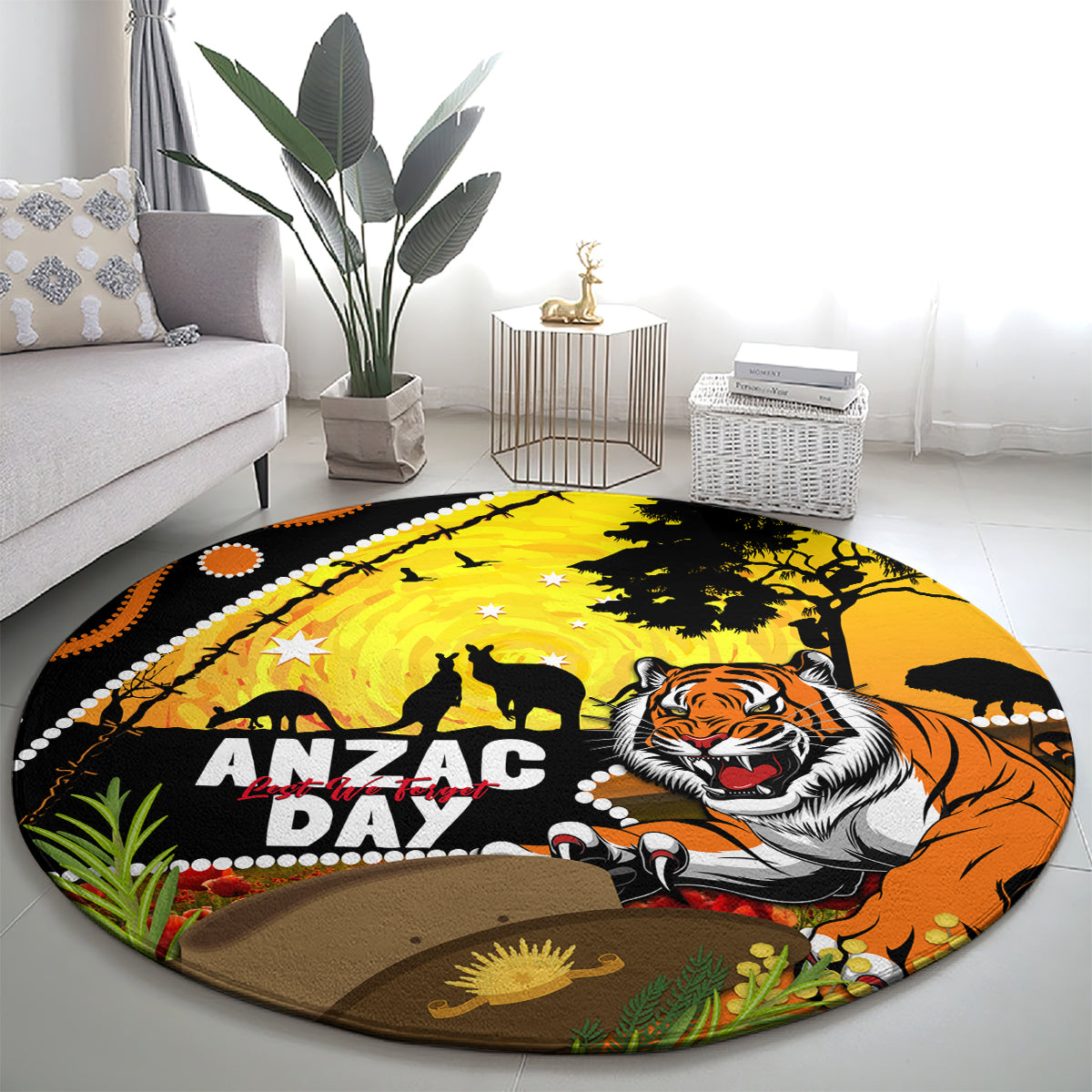 Tigers Rugby ANZAC Day Round Carpet Wests Mascot Rosemary Starry Night