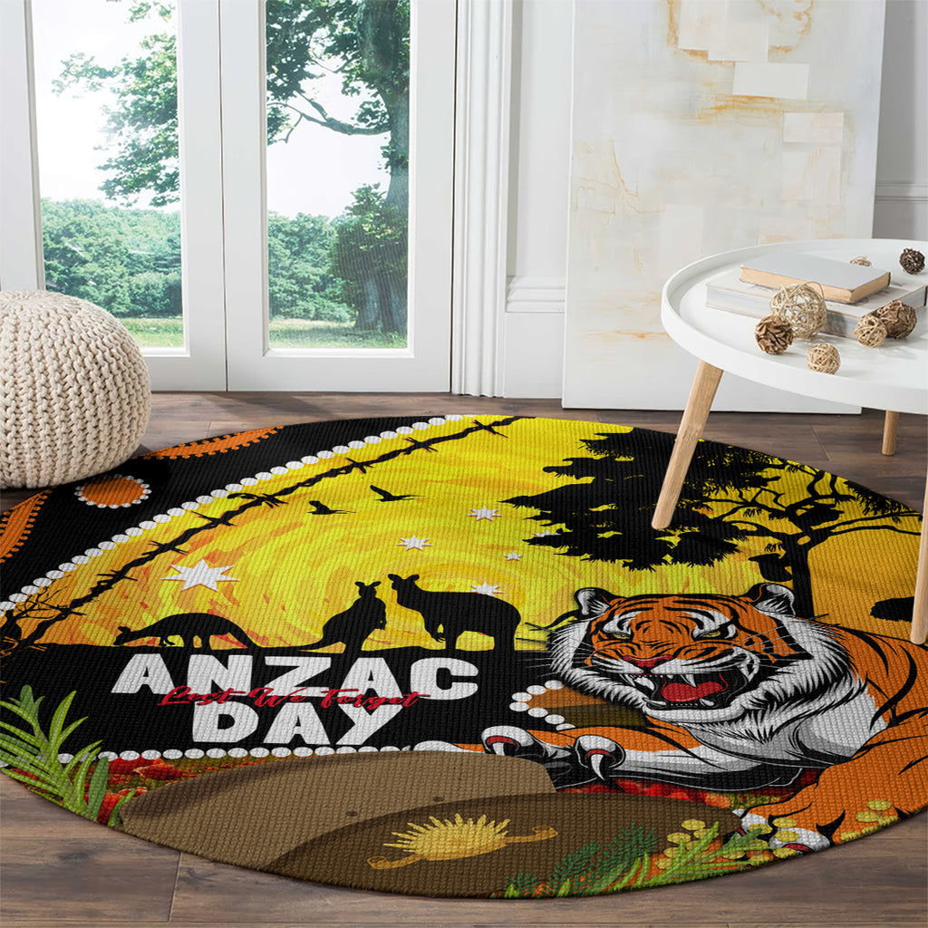 Tigers Rugby ANZAC Day Round Carpet Wests Mascot Rosemary Starry Night