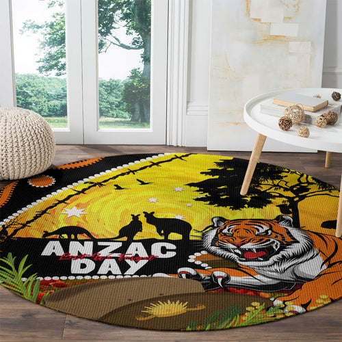 Tigers Rugby ANZAC Day Round Carpet Wests Mascot Rosemary Starry Night