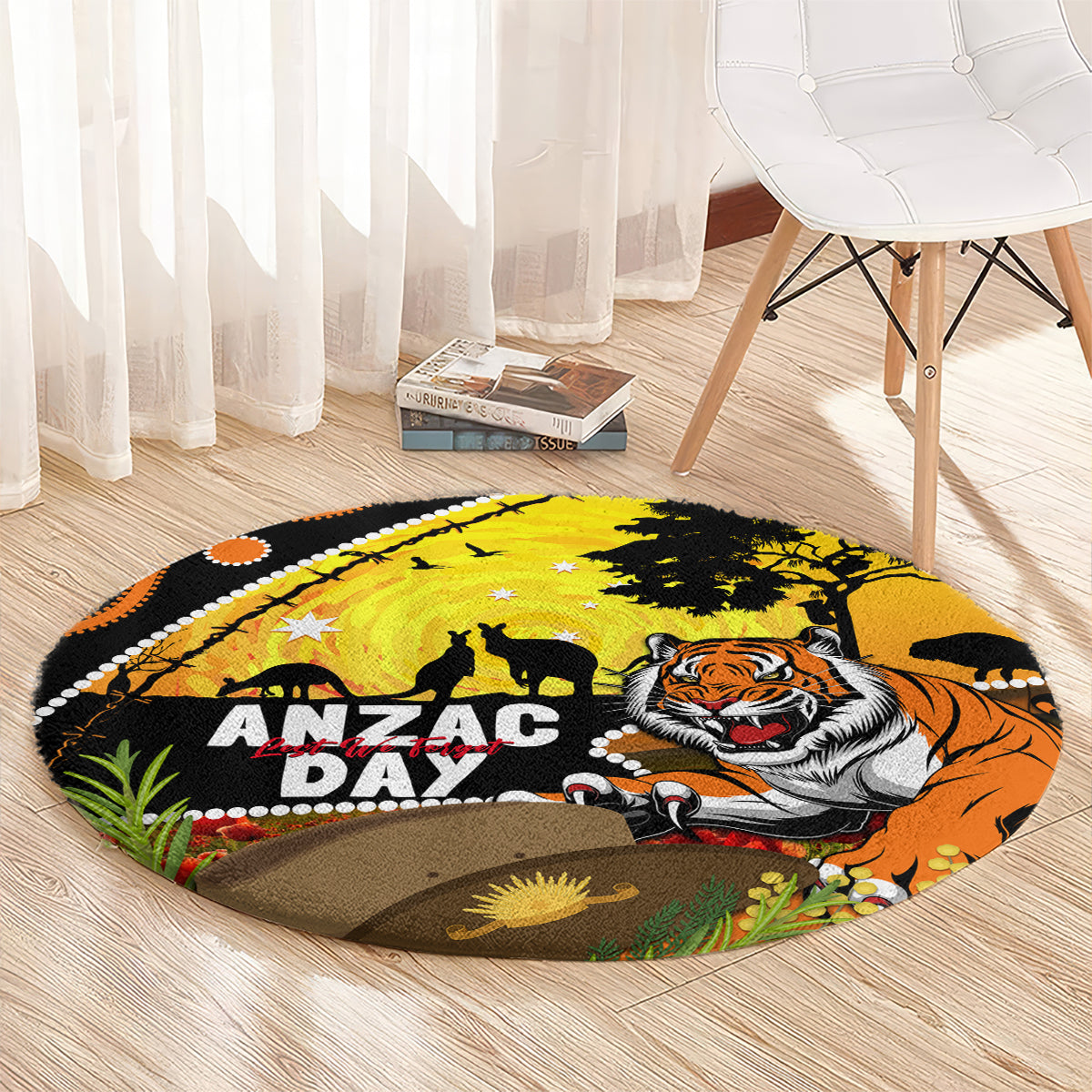 Tigers Rugby ANZAC Day Round Carpet Wests Mascot Rosemary Starry Night