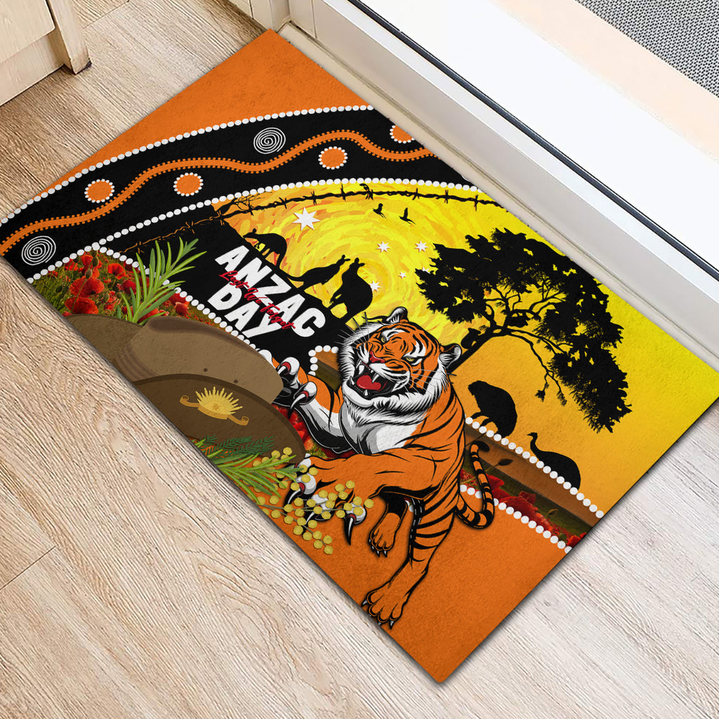 Tigers Rugby ANZAC Day Rubber Doormat Wests Mascot Rosemary Starry Night