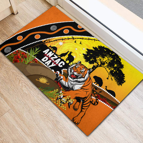 Tigers Rugby ANZAC Day Rubber Doormat Wests Mascot Rosemary Starry Night