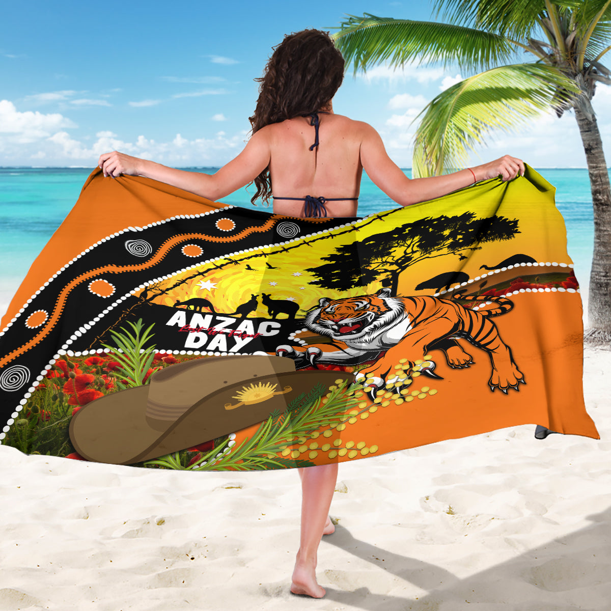 Tigers Rugby ANZAC Day Sarong Wests Mascot Rosemary Starry Night