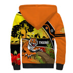 Tigers Rugby ANZAC Day Sherpa Hoodie Wests Mascot Rosemary Starry Night