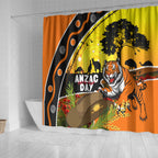 Tigers Rugby ANZAC Day Shower Curtain Wests Mascot Rosemary Starry Night