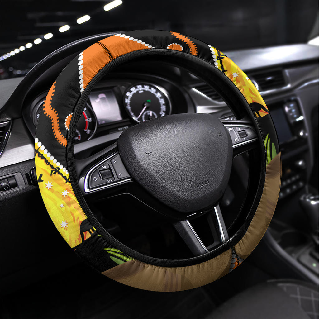 Tigers Rugby ANZAC Day Steering Wheel Cover Wests Mascot Rosemary Starry Night