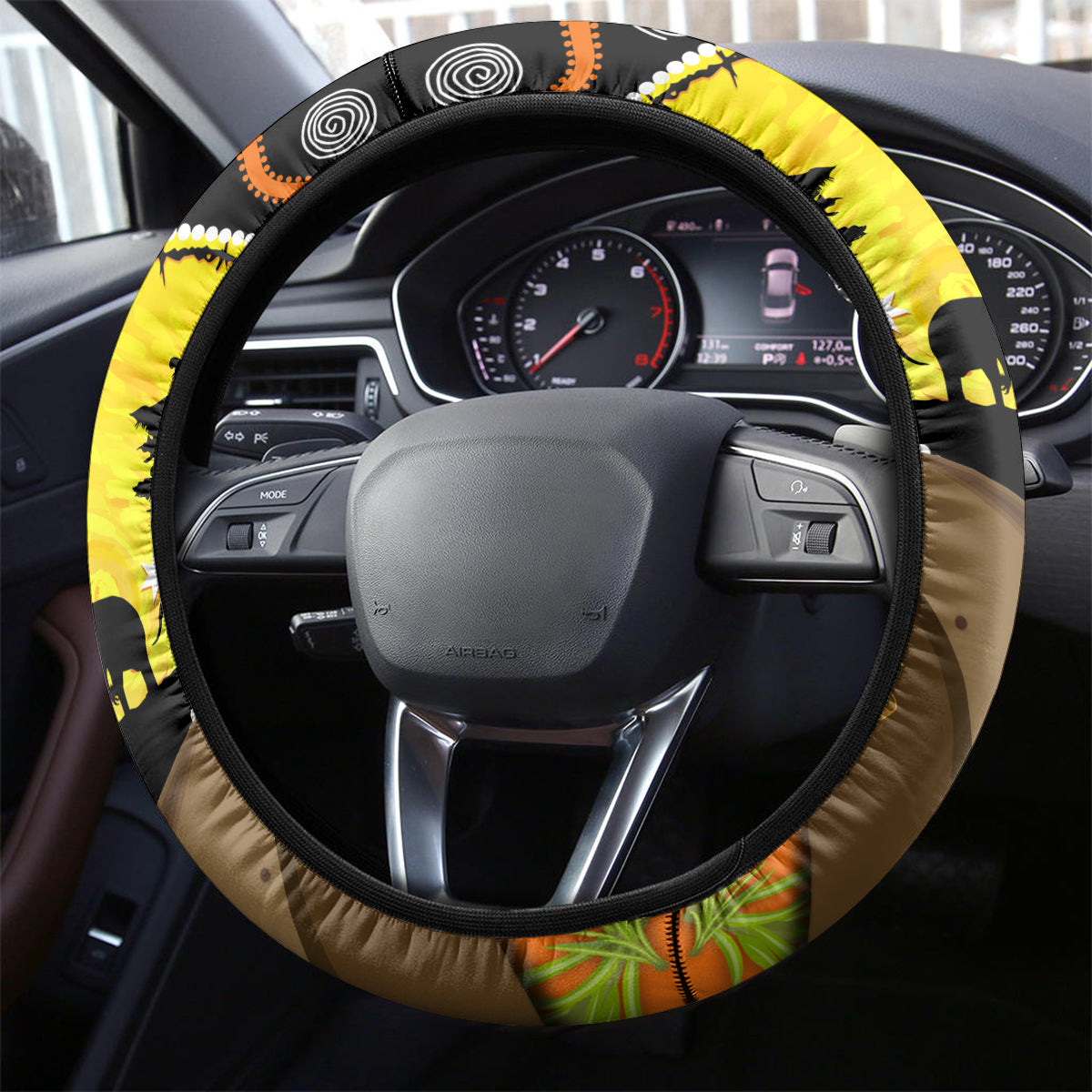 Tigers Rugby ANZAC Day Steering Wheel Cover Wests Mascot Rosemary Starry Night