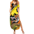 Tigers Rugby ANZAC Day Summer Maxi Dress Wests Mascot Rosemary Starry Night