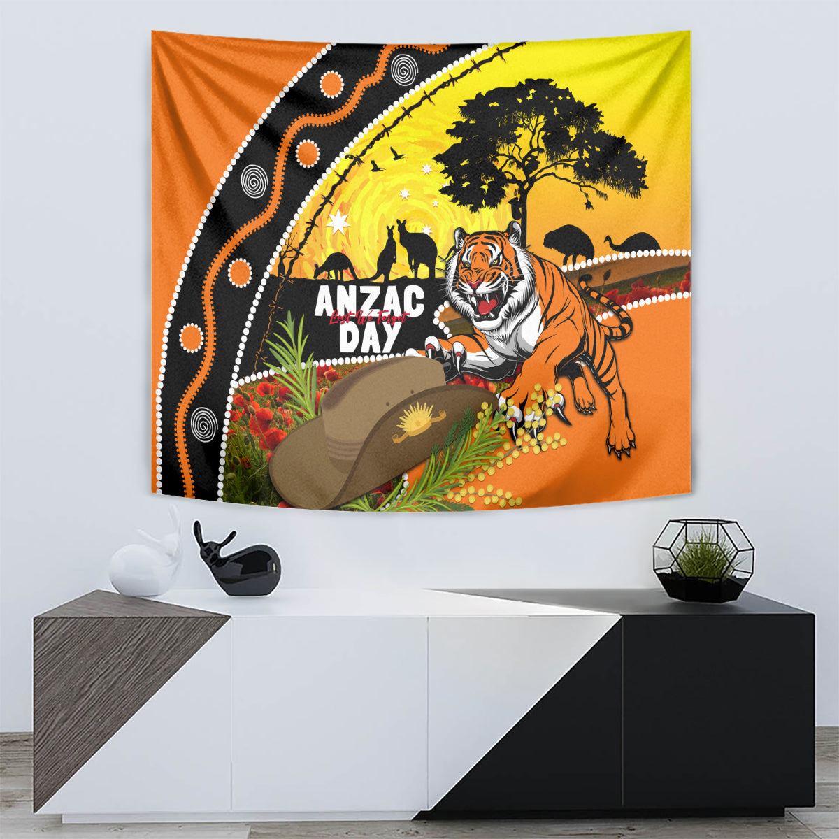 Tigers Rugby ANZAC Day Tapestry Wests Mascot Rosemary Starry Night