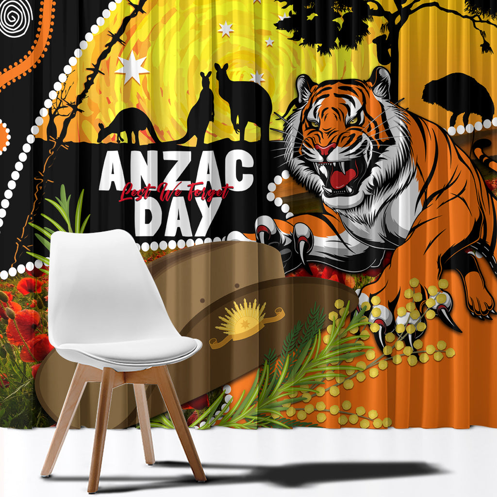 Tigers Rugby ANZAC Day Window Curtain Wests Mascot Rosemary Starry Night