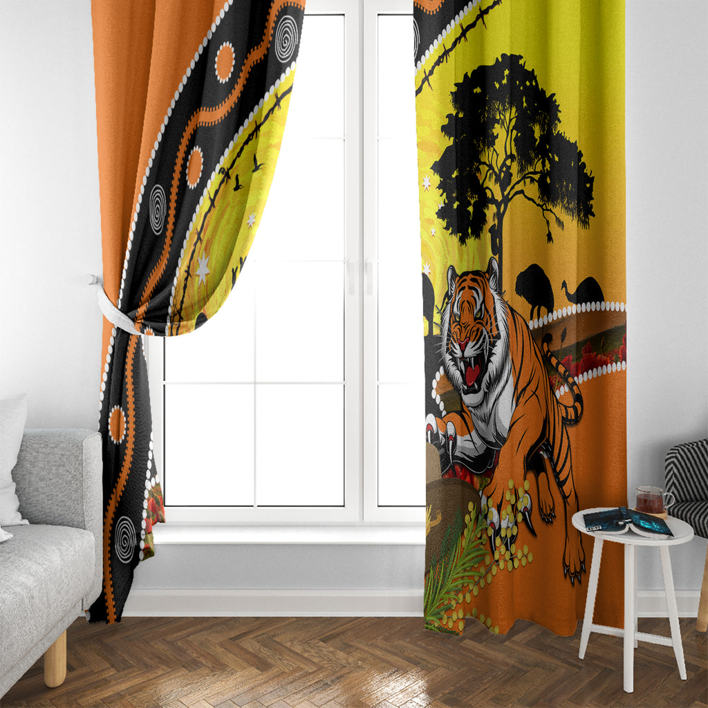 Tigers Rugby ANZAC Day Window Curtain Wests Mascot Rosemary Starry Night