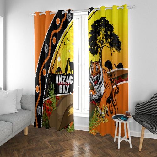 Tigers Rugby ANZAC Day Window Curtain Wests Mascot Rosemary Starry Night